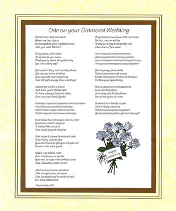 Ode on Your Diamond Wedding Anniversary