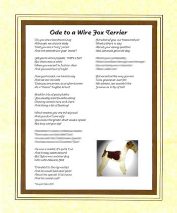Ode to a Wire Fox Terrier